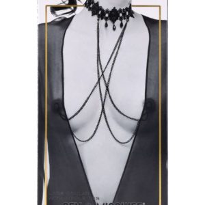 LACE COLLAR W/ NIPPLE TIES