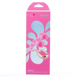 MOLLI VIBRATING NIPPLE CLAMPS & NECKLACE PINK