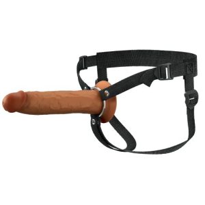FANTASY X-TENSIONS ELITE 9IN HOLLOW STRAP-ON BROWN