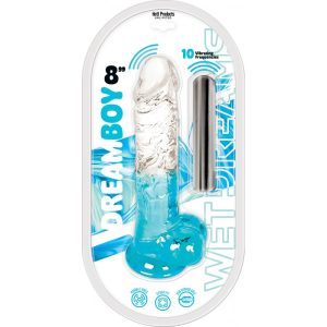 WET DREAMS-DREAM BOY JELLY AQU JELLY DILDO BULLET AQUA/8