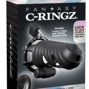 FANTASY C RINGZ VIBRATING COCK BLOCKER BLK