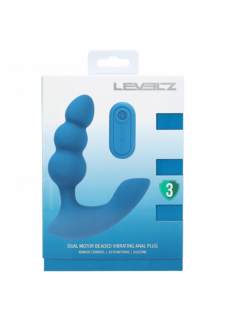 LEVELZ DUAL MOTOR REMOTE SILICONE PROSTATE STIMULATOR TEAL