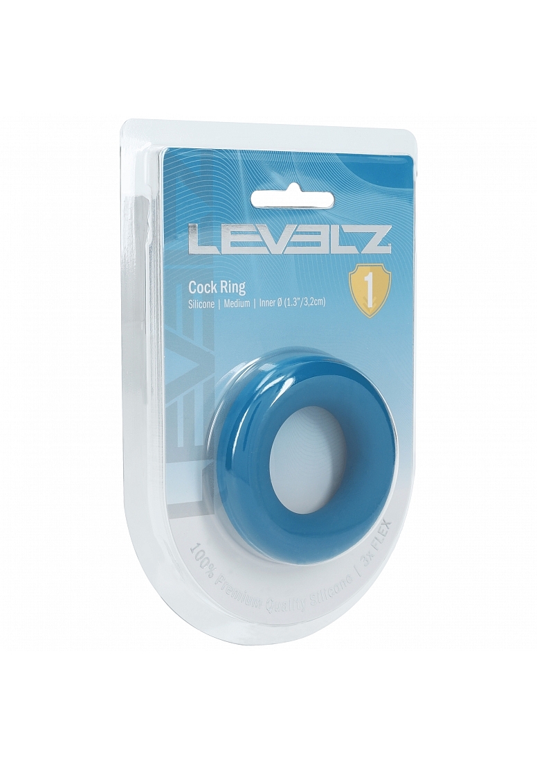 LEVELZ LIQUID SILICONE COCK RING M TEAL