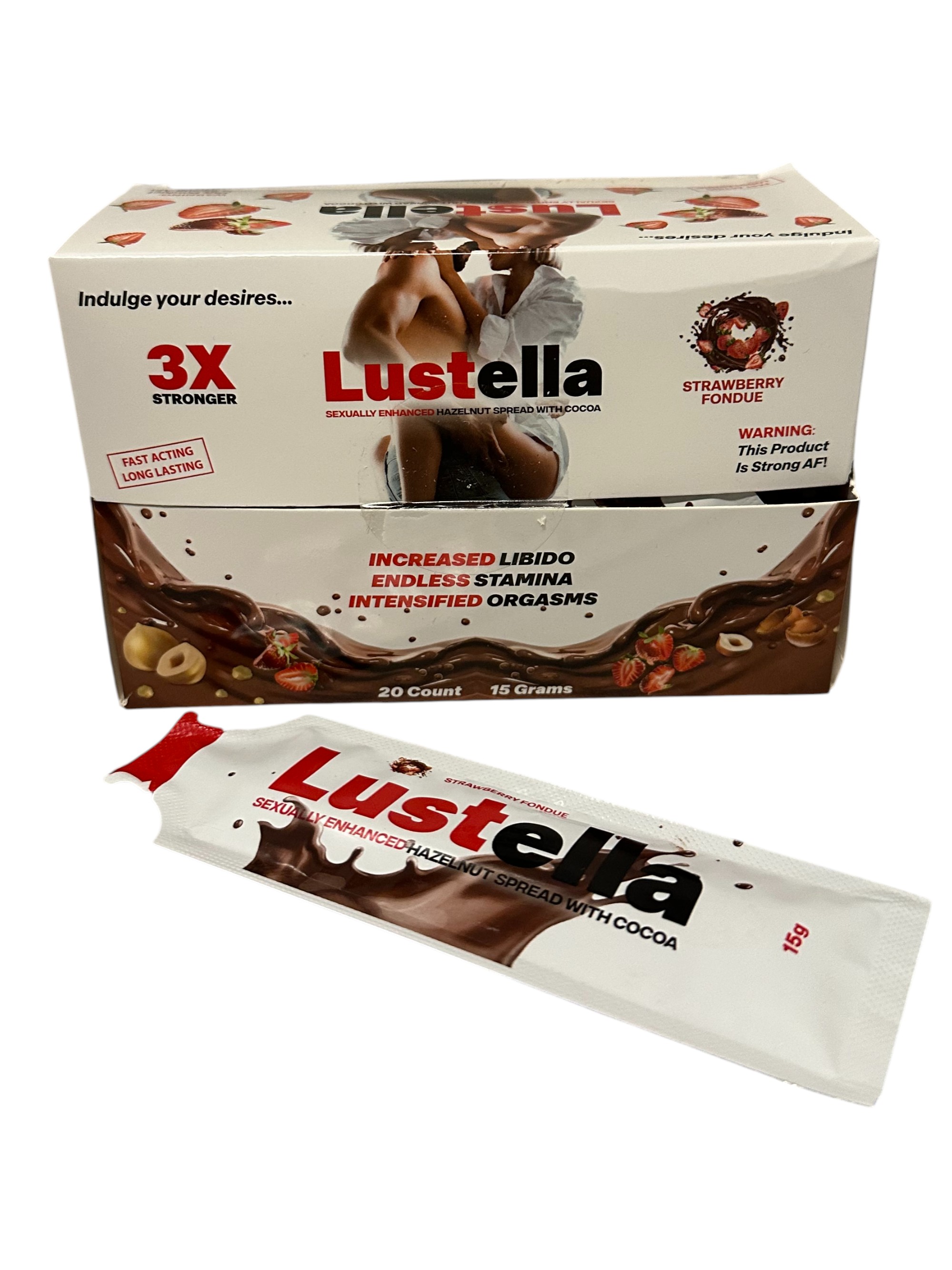 LUSTELLA STRAWBERRY FONDUE 20PC DISPLAY (NET)