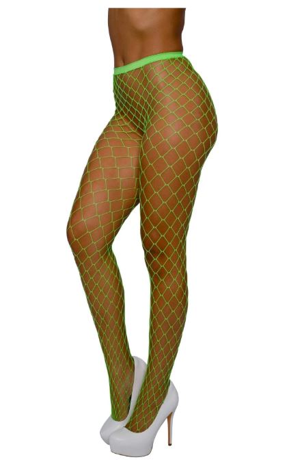 PANTYHOSE FENCE NET NEON LIME OS