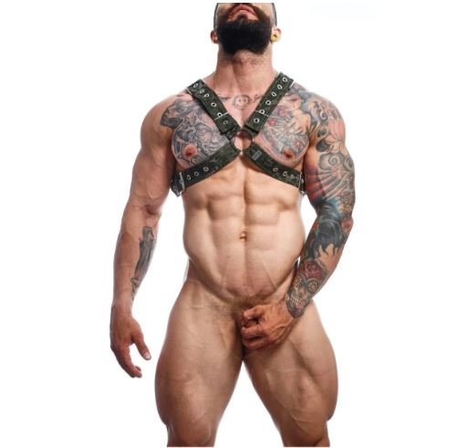 MALE BASICS DNGEON CLASSIC CROSS HARNESS CAMO O/S