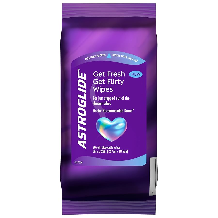 ASTROGLIDE GET FLIRTY WIPES PACK OF 20