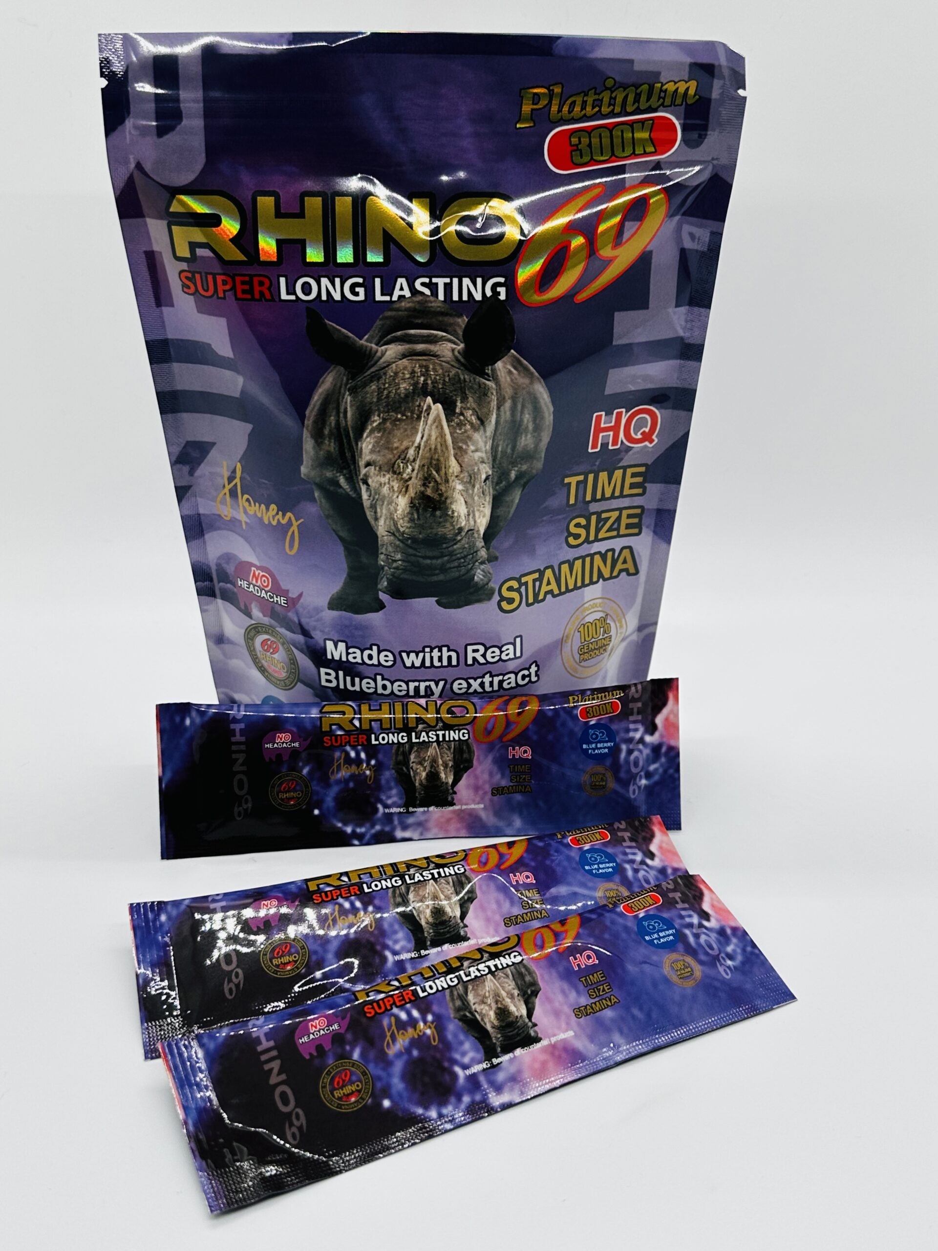 (D)RHINO 69 HONEY BLUEBERRY PO 12 PACKS DISPLAY